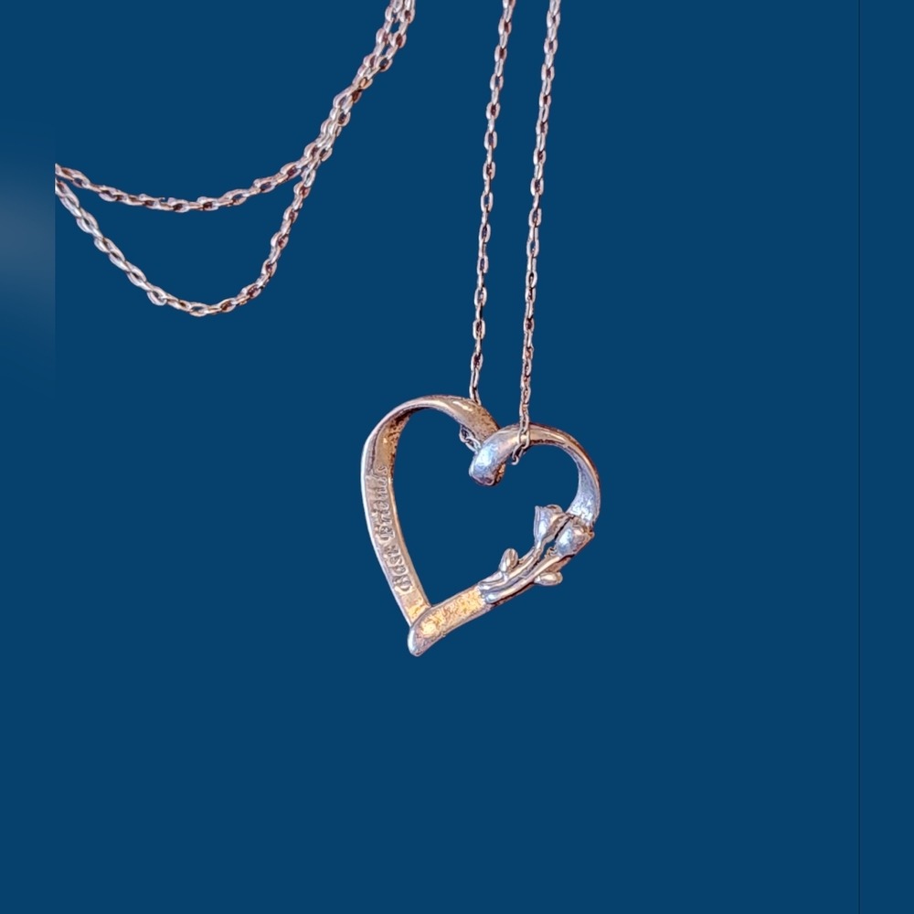 Best Friend Necklace 925 Sterling Silver Open Heart A Best Friend From Italy View 5